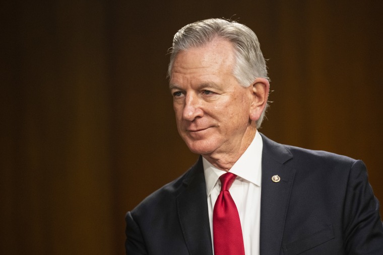 Sen. Tommy Tuberville, R-Ala., at the Capitol on May 2, 2023.