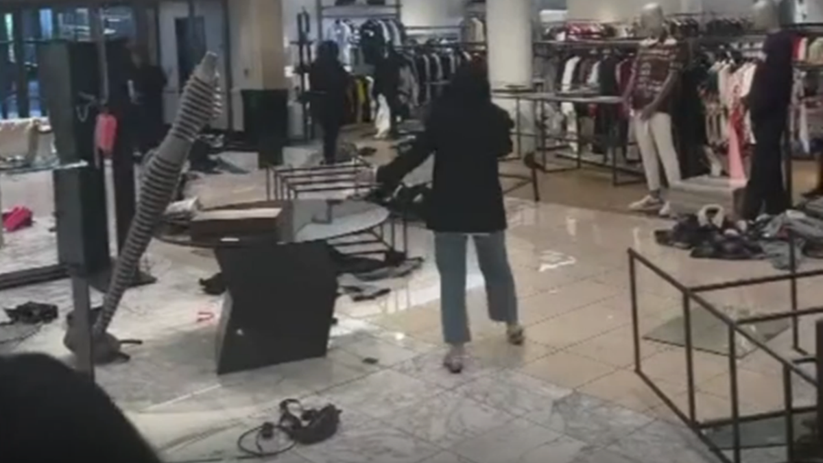 California Nordstrom store being ransacked in flash mob robbery
