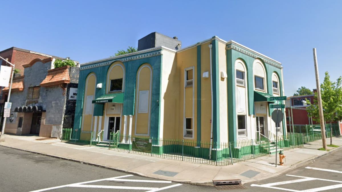 The front of the Masjid Muhammad-Newark mosque at South Orange Avenue and Camden Street.