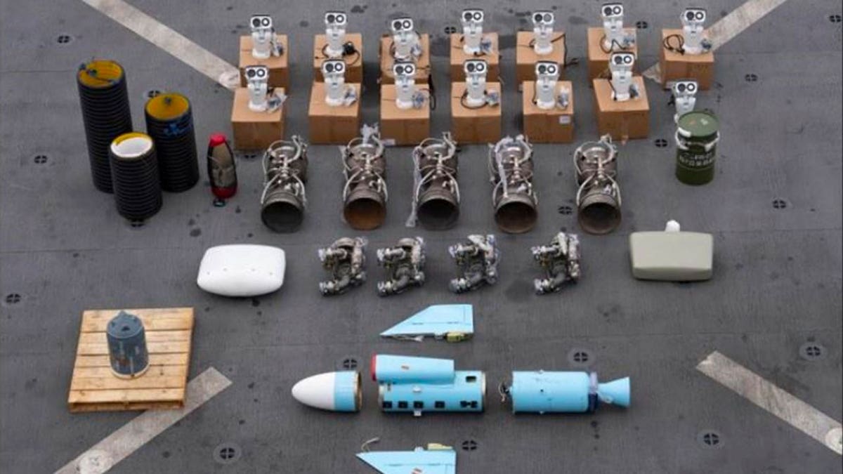 Iranian-made missile components seized by the U.S. Navy