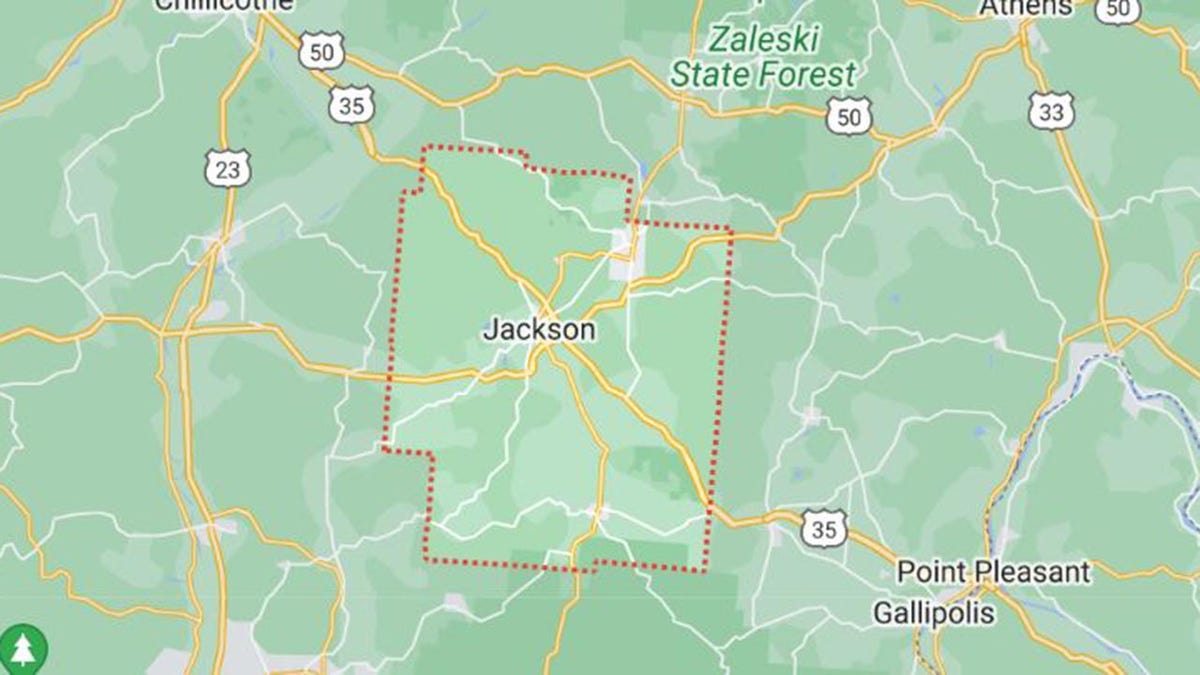 A map of Jackson County