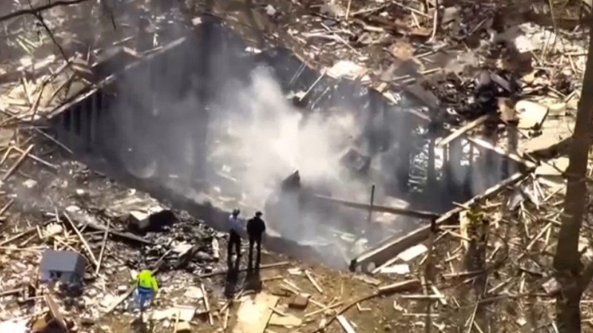 PA house explosion aerial